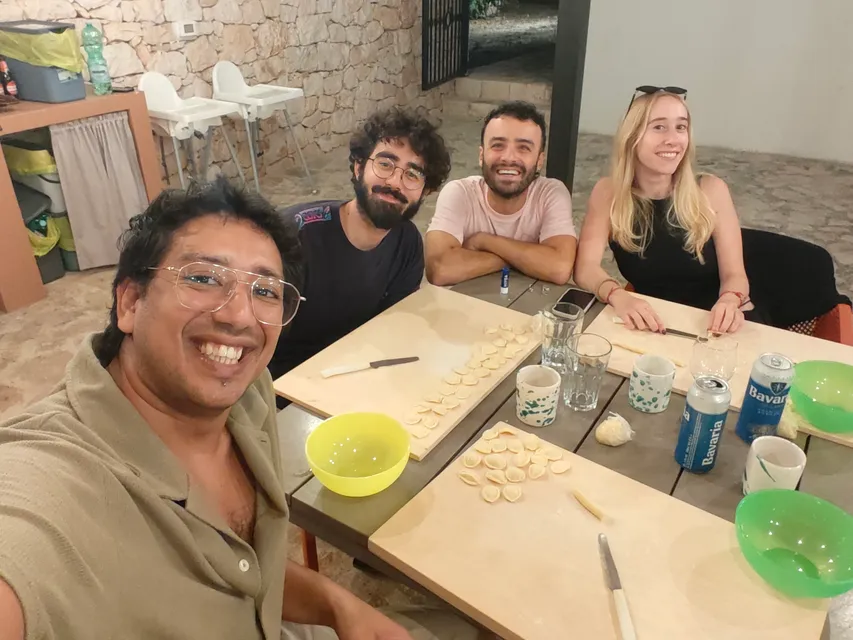 Puglia retreat, cooking together